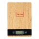 Bilancia da cucina in bamb chiaro con display digitale.