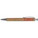 Penna a sfera in legno con custodia e clip.
