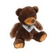 Orsacchiotto di peluche marrone con sciarpa.