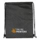 Sacca da ginnastica/borsa frigo 2 in 1 nera in poliestere con coulisse.