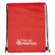 Borsa sportiva/frigo 2 in 1 rossa in tessuto con coulisse.
