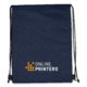 Borsa frigo/sportiva blu scuro con coulisse.