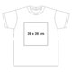 T-shirt bianca in cotone da bambino con maniche corte e scollo rotondo.