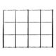 Sistema di display pop-up nero, dritto.
