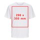 T-shirt bianca in cotone a maniche corte, unisex.