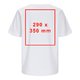 T-shirt bianca da donna in materiale premium con maniche corte.