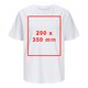 T-shirt bianca in cotone da donna a maniche corte.