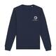 Felpa blu navy in misto cotone biologico-poliestere con vestibilit� unisex.