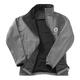 Giacca softshell da donna in poliestere grigio scuro con zip integrale.