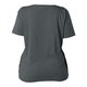 T-shirt da donna antracite in cotone organico a maniche corte.