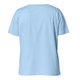 T-shirt azzurra in cotone organico con maniche corte e scollo rotondo.