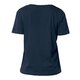 T-shirt da donna blu navy in cotone biologico con maniche corte e scollo rotondo.