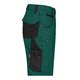 Pantaloncini in poliestere-cotone verde scuro/nero con tasche multiple.