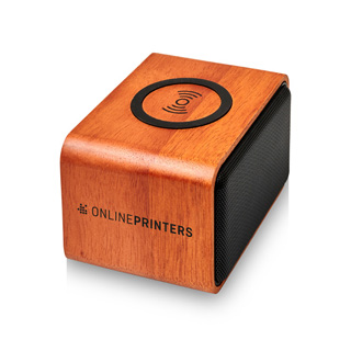 Altoparlante Wooden con base di ricarica wireless