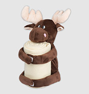 Peluche con coperta in pile