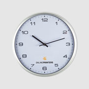 Orologio da parete con cornice argentata Gilbert
