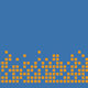 Pixel arancioni su sfondo blu Pixel arancioni su sfondo blu