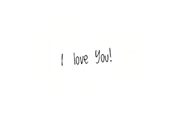 L'immagine presenta il testo scritto a mano Ti amo! in inchiostro nero su uno sfondo bianco semplice, perfetto per chi cerca dei sinceri auguri di San Valentino.