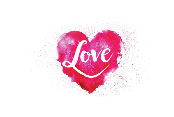 Un cuore rosa vibrante con una texture acquerello ed effetto splatter, perfetto per Valentinstag Vorlagen. La parola Love è scritta elegantemente in bianco al centro del cuore. Il suo semplice sfondo bianco mette in risalto i colori vivaci e il design in modo splendido.