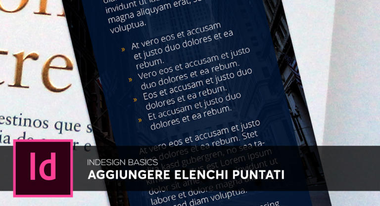 Aggiungere elenchi puntati su InDesign: tutorial di base