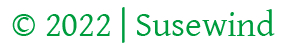 L'immagine presenta il segno di copyright, accompagnato dalla scritta "2022 | Susewind" in un vivace testo verde, il tutto su uno sfondo bianco pulito.